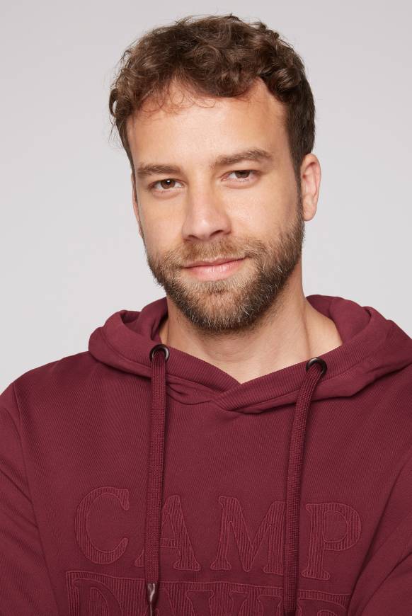 Soccx Hoodie mit tonigem Logo Artwork burgundy Saisonschlussverkauf