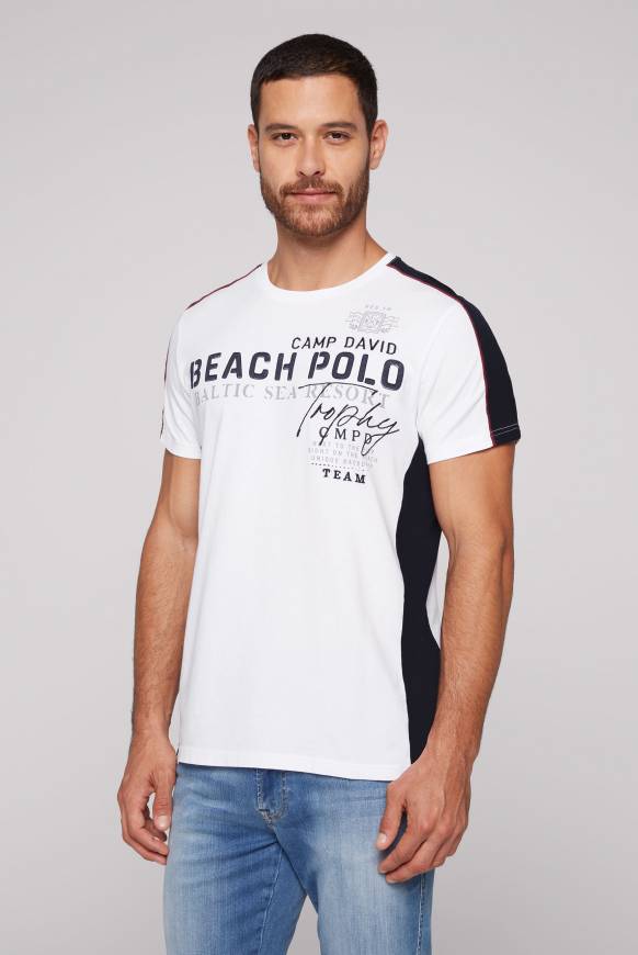 Soccx T-Shirt mit Color-Blocking und Artwork opticwhite Valentinstagsangebot