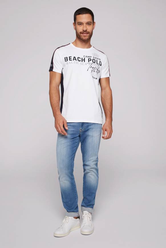 Soccx T-Shirt mit Color-Blocking und Artwork opticwhite Valentinstagsangebot