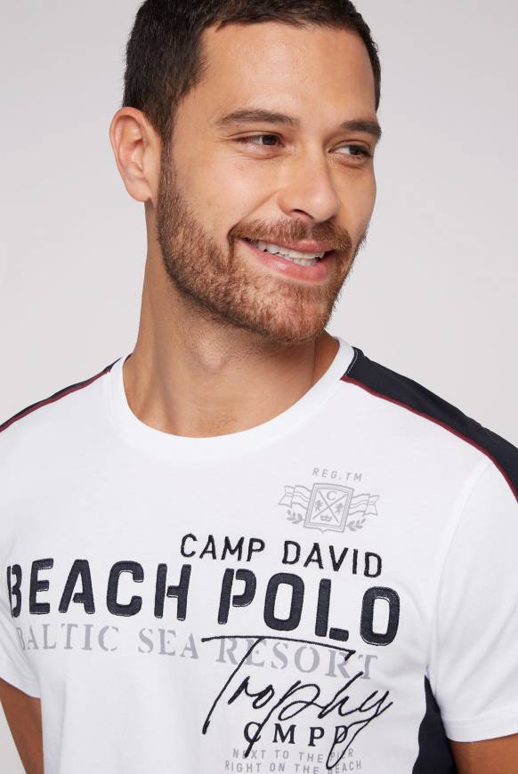 Soccx T-Shirt mit Color-Blocking und Artwork opticwhite Valentinstagsangebot