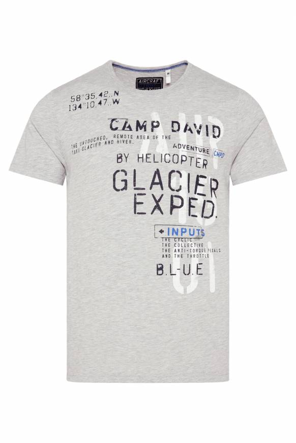 Soccx T-Shirt mit Print im Used Look granite melange Jubiläumsangebot