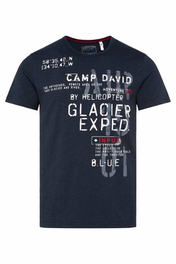 Soccx T-Shirt mit Print im Used Look blue navy Lagerräumung