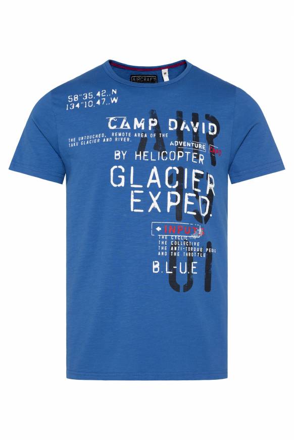 Soccx T-Shirt mit Print im Used Look strong blue Heißer Verkauf