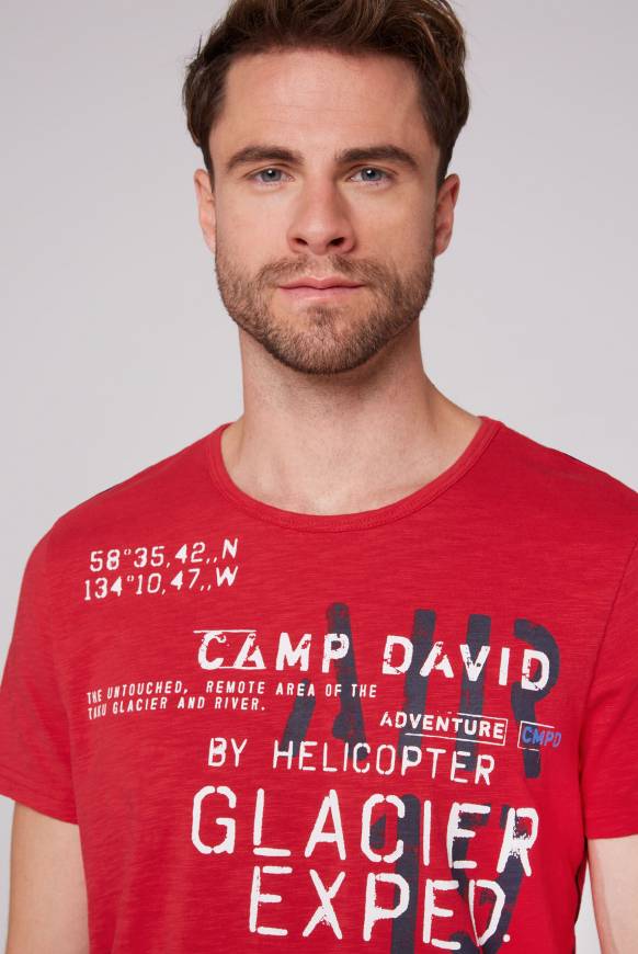 Soccx T-Shirt mit Print im Used Look flight red Top Angebot