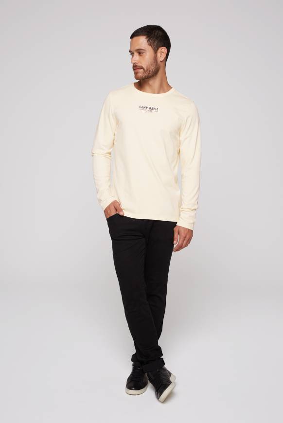 Soccx Longsleeve mit Logo Print ecru Neuheiten