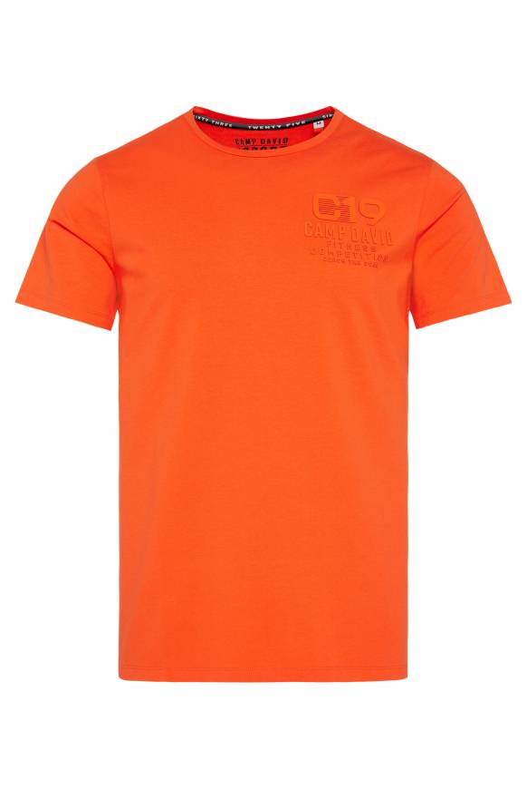Soccx Sport-T-Shirt mit Artwork signal orange Räumungsverkauf