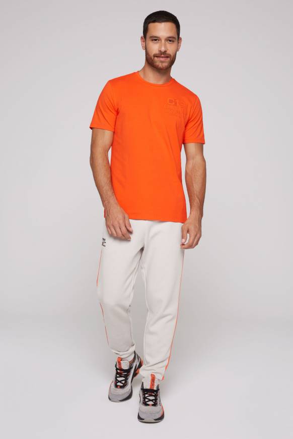 Soccx Sport-T-Shirt mit Artwork signal orange Räumungsverkauf