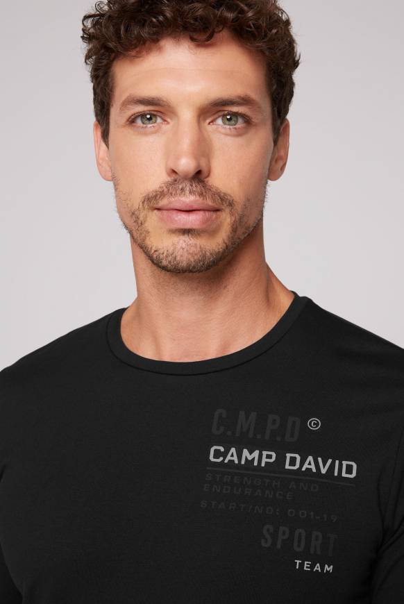 Soccx Langarmshirt mit reflektierendem Rücken-Print black Kauf eins, bekomm eins gratis