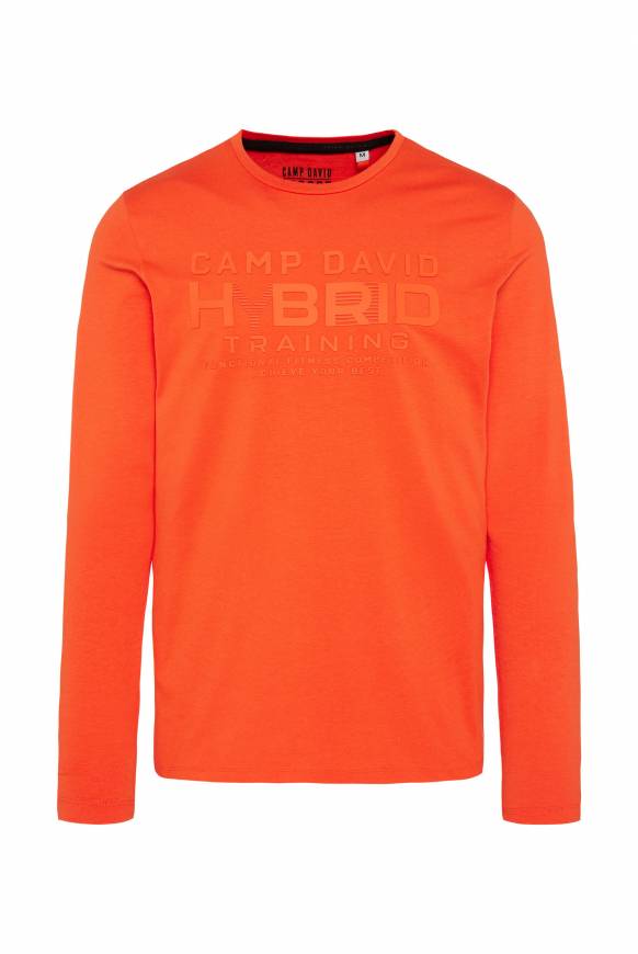 Soccx Langarmshirt mit Rubber Print signal orange Tägliche Deals