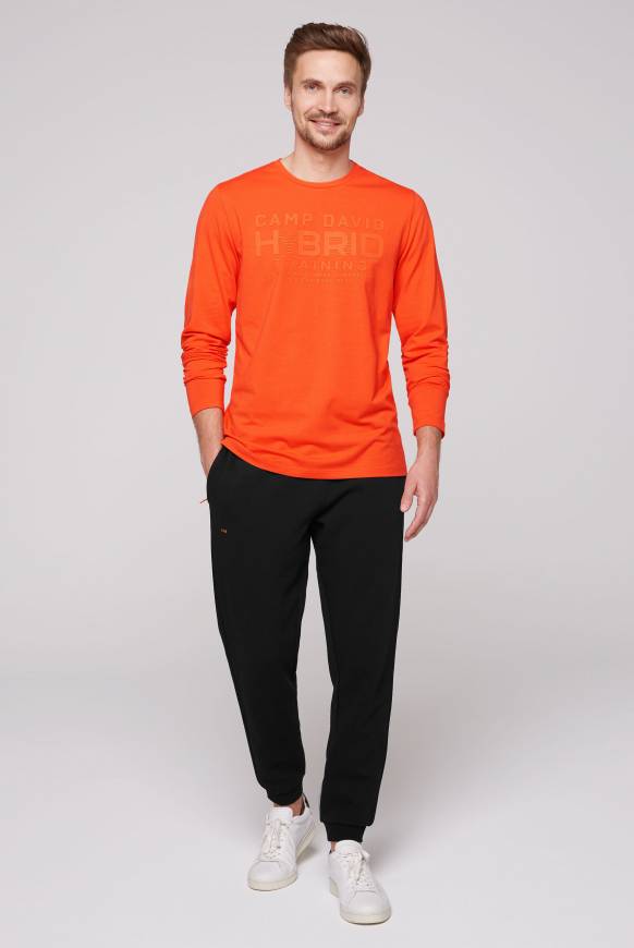 Soccx Langarmshirt mit Rubber Print signal orange Tägliche Deals