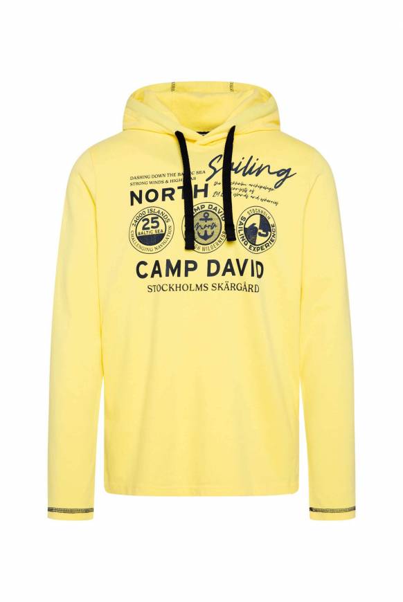 Soccx Langarmshirt mit Kapuze und Print light lime Super Sparpreis