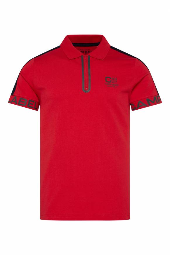 Soccx Kurzarmpolo mit Folienprints flight red Zeitbegrenzte Promotion