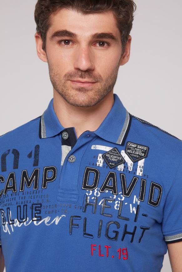 Soccx Pikee-Polo mit Label-Applikationen strong blue Bis zu 55% Rabatt