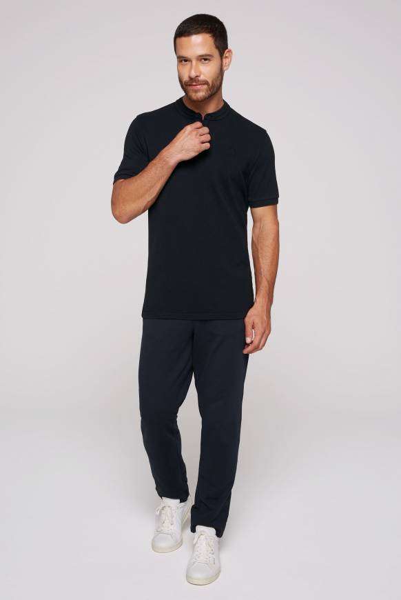Soccx Henley-Shirt im Polo-Stil blue navy 50% Rabatt mit kostenlosem Versand