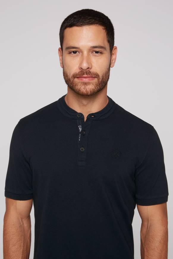 Soccx Henley-Shirt im Polo-Stil blue navy 50% Rabatt mit kostenlosem Versand