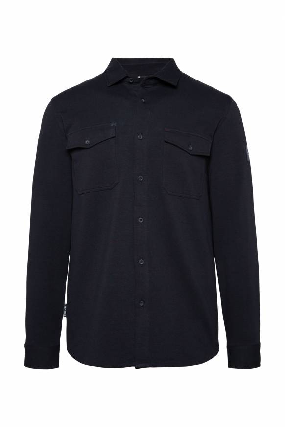 Soccx Langarmhemd mit Klappentaschen blue navy Outlet