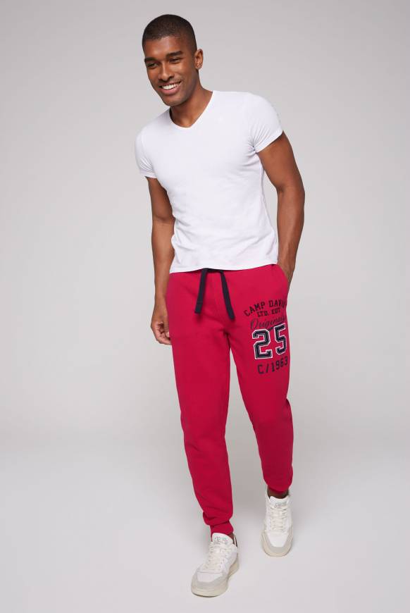 Soccx Jogginghose mit Retro-Artwork royal red Rabatt
