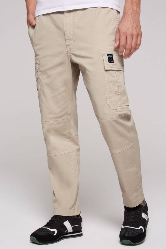 Soccx Cargohose mit Klappentaschen neutral beige Exklusivangebot