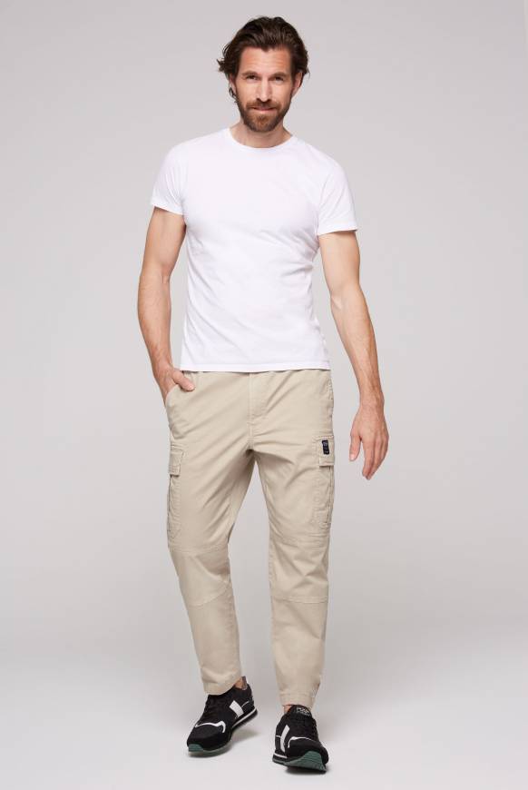 Soccx Cargohose mit Klappentaschen neutral beige Exklusivangebot