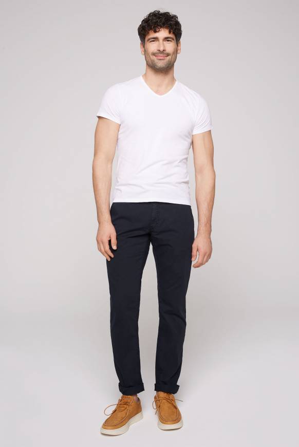 Soccx Chinohose Stone Washed blue navy Osterangebot