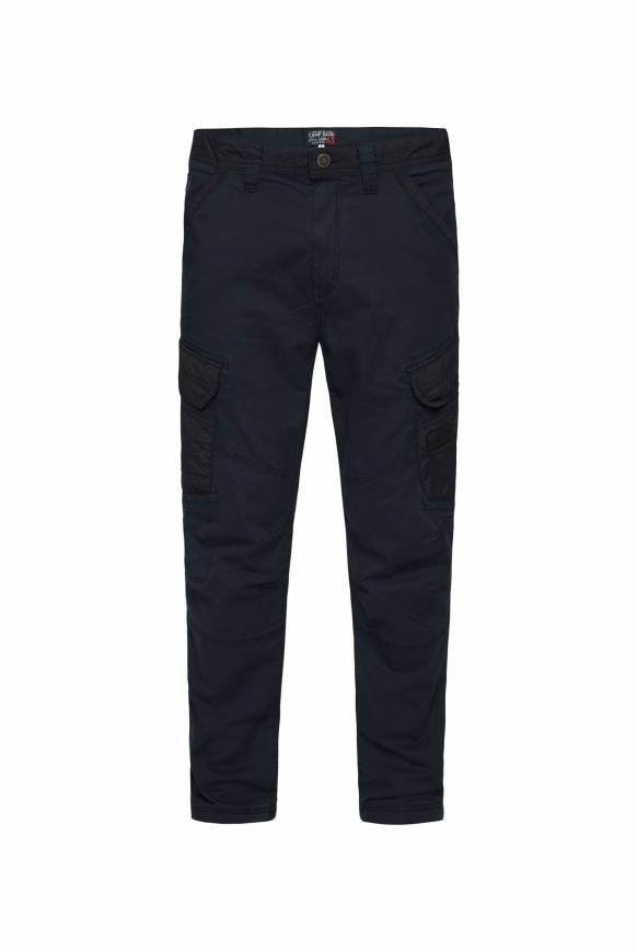 Soccx Cargohose mit Taschen im tonigen Materialmix blue navy Muttertagsangebot