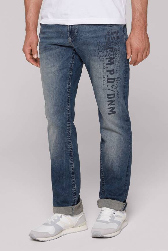 Soccx Jeans NI:CO Regular Fit dark blue printed Heißer Verkauf