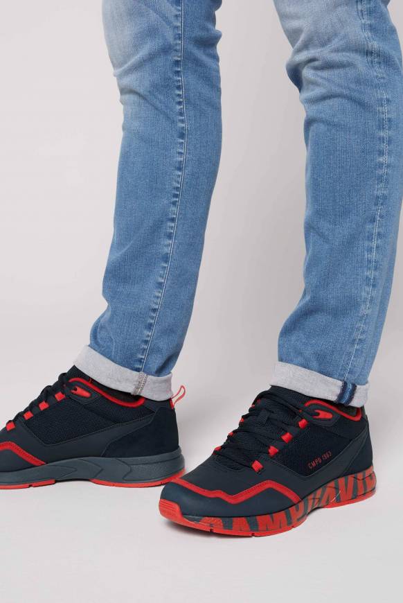 Soccx Power Sneaker im Materialmix mit XL-Logo navy / red JETZT KAUFEN