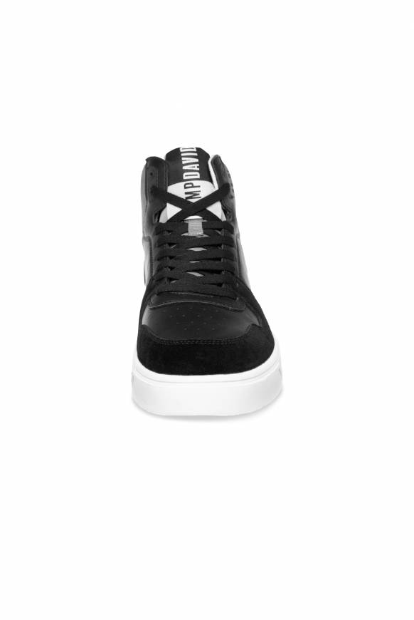 Soccx Hightop Sneaker im Materialmix mit Rubber Logos black Vierteljährliche Förderung