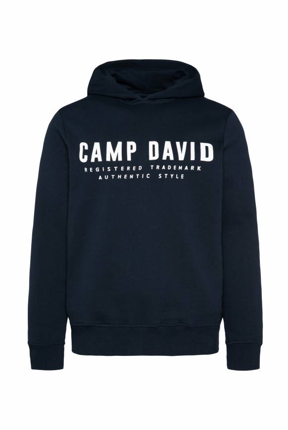 Soccx Basic Hoodie mit Logo Print blue navy Online