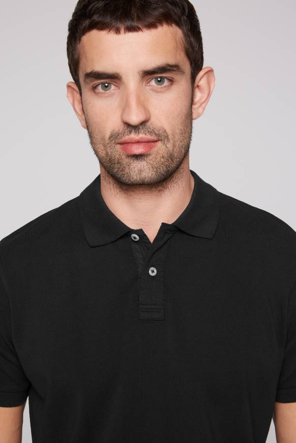Soccx Basic Pikee-Polo mit Trikotkragen black Outlet