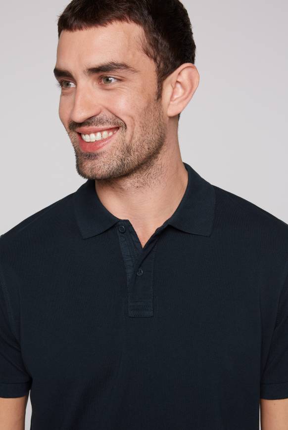 Soccx Basic Pikee-Polo mit Trikotkragen blue navy Verkauf