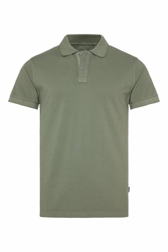 Soccx Basic Pikee-Polo mit Trikotkragen green olive Fabrikverkauf