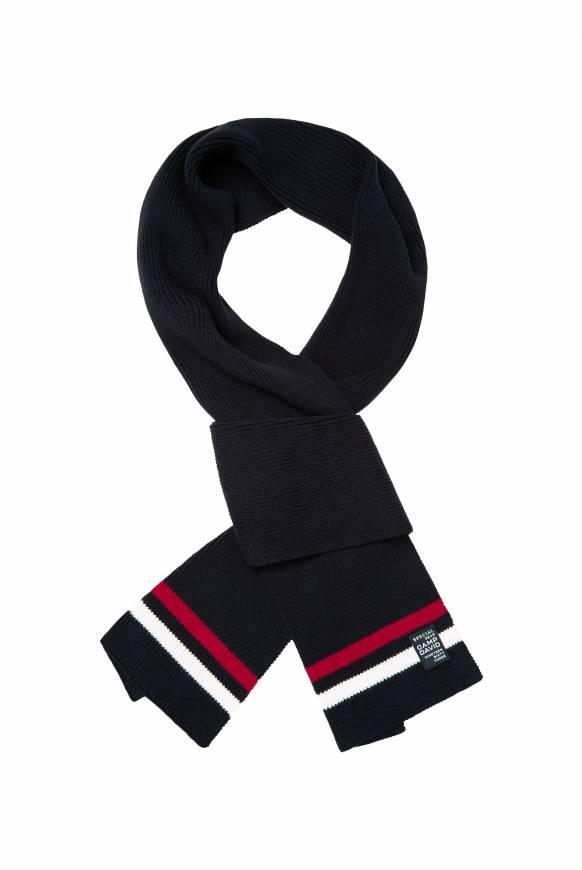 Soccx Rippstrickschal mit Streifen-Details blue navy Top Angebot