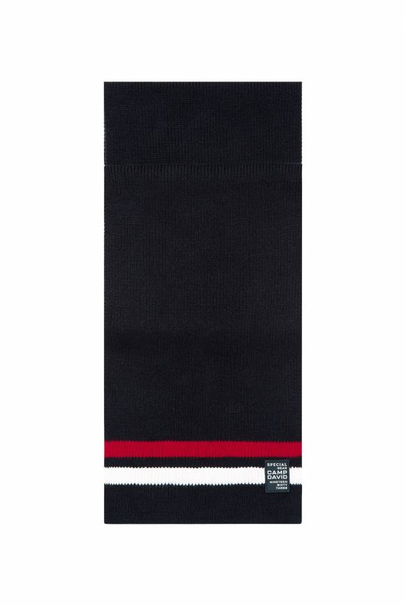 Soccx Rippstrickschal mit Streifen-Details blue navy Top Angebot