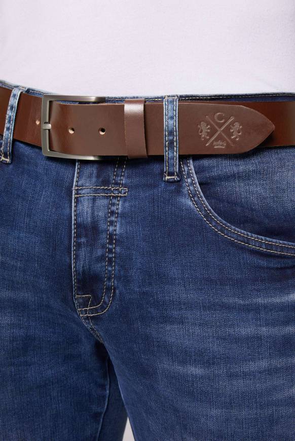 Soccx Ledergürtel mit matter Dornschließe brown Black Friday Preise