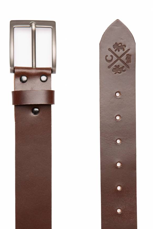 Soccx Ledergürtel mit matter Dornschließe brown Black Friday Preise