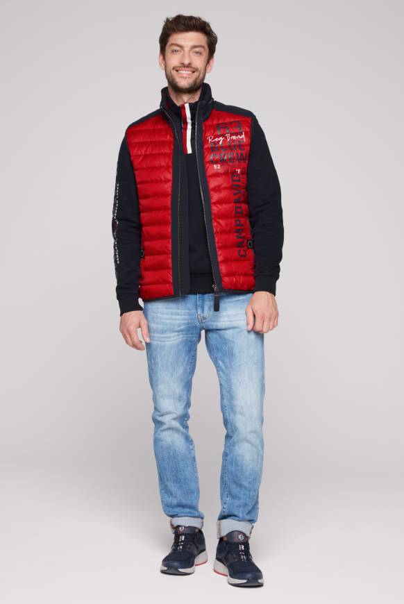 Soccx Leichte Steppweste mit Softshell-Details royal red 4XL Fabrik Onlineshop