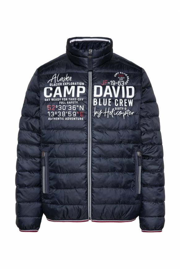Soccx Leichte Steppjacke mit Logo Prints und Tapes blue navy 4XL Sonderangebot