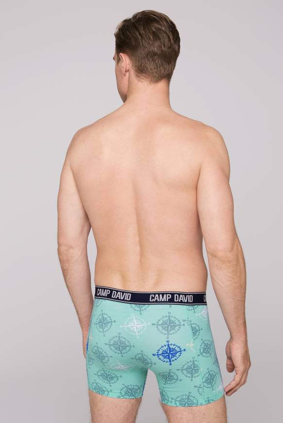 Soccx Boxershorts mit All Over Print, 2er-Pack blue navy / sun aqua Großer Ausverkauf