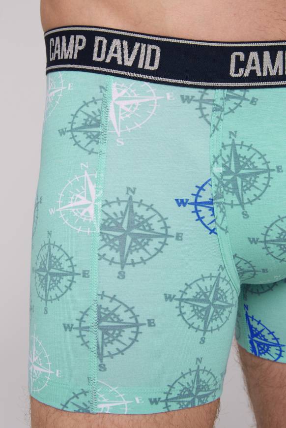 Soccx Boxershorts mit All Over Print, 2er-Pack blue navy / sun aqua Großer Ausverkauf