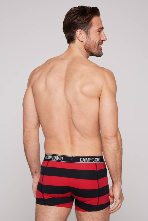 Soccx Boxershorts mit Logo-Bund, 2er-Pack navy uni / navy red stripes Weihnachtsangebot