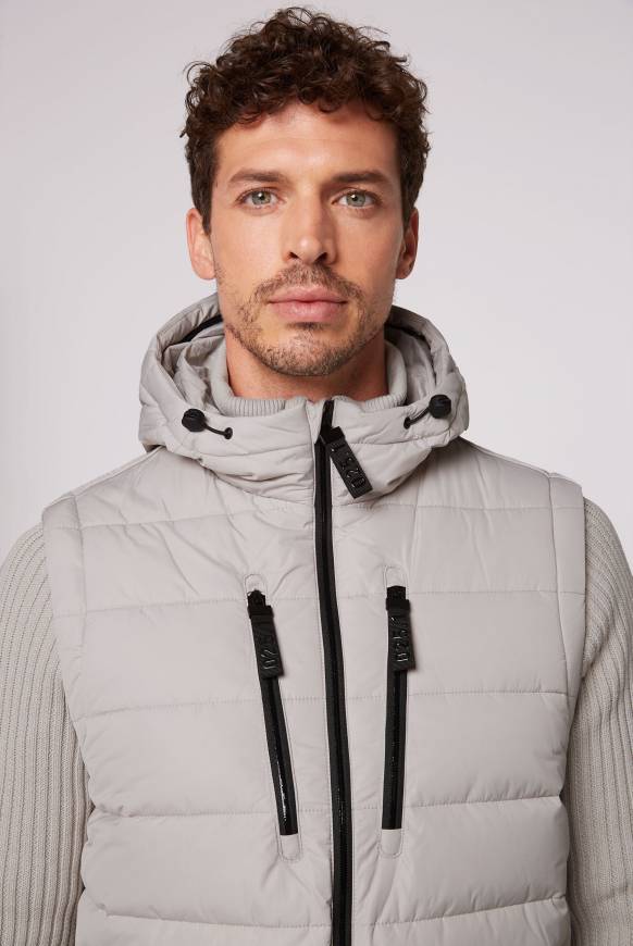 Soccx 2-in-1 Steppweste mit abtrennbaren Ärmeln light grey Zeitbegrenzte Promotion