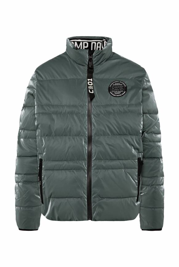 Soccx Steppjacke mit Coating und Zip-Anhänger khale green Nur für heute
