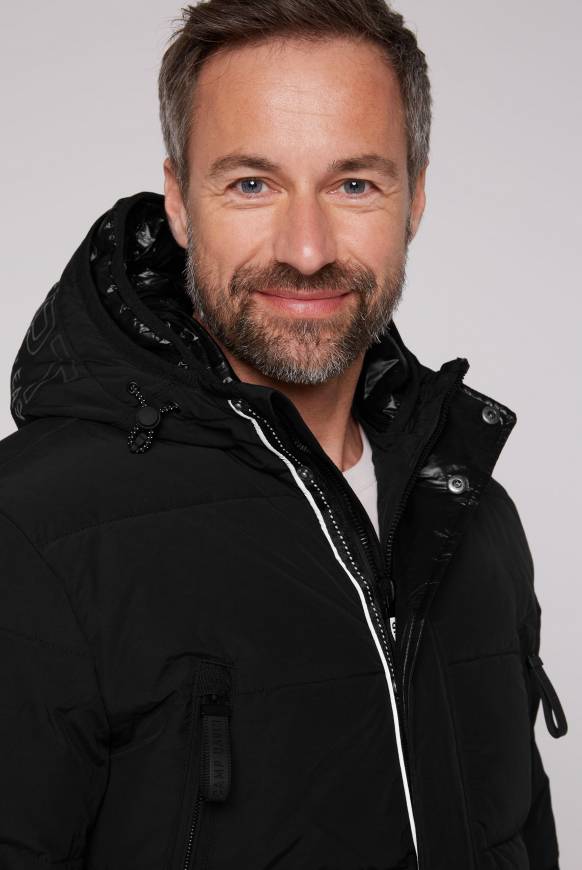 Soccx Stepp-Parka mit Kapuzen-Layering black Bis zu 55% Rabatt