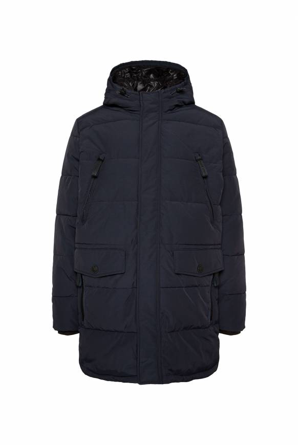 Soccx Stepp-Parka mit Kapuzen-Layering blue navy Discount Store für neue Produkte