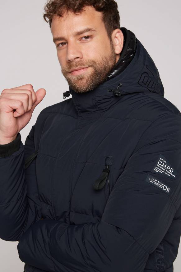 Soccx Stepp-Parka mit Kapuzen-Layering blue navy Discount Store für neue Produkte