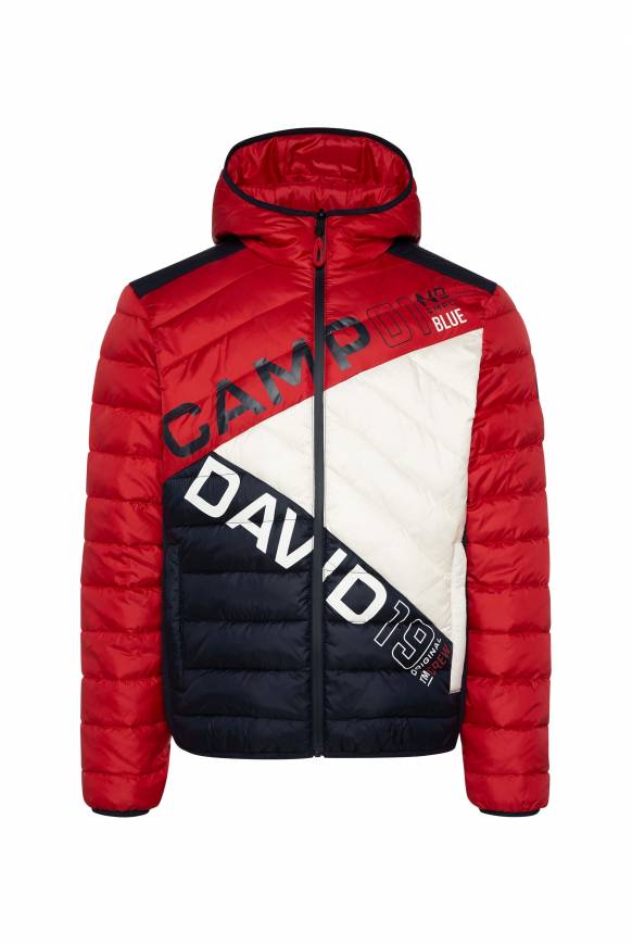 Soccx Steppjacke mit Colour-Blocking und Rücken-Print flight red Nur noch ein Tag übrig