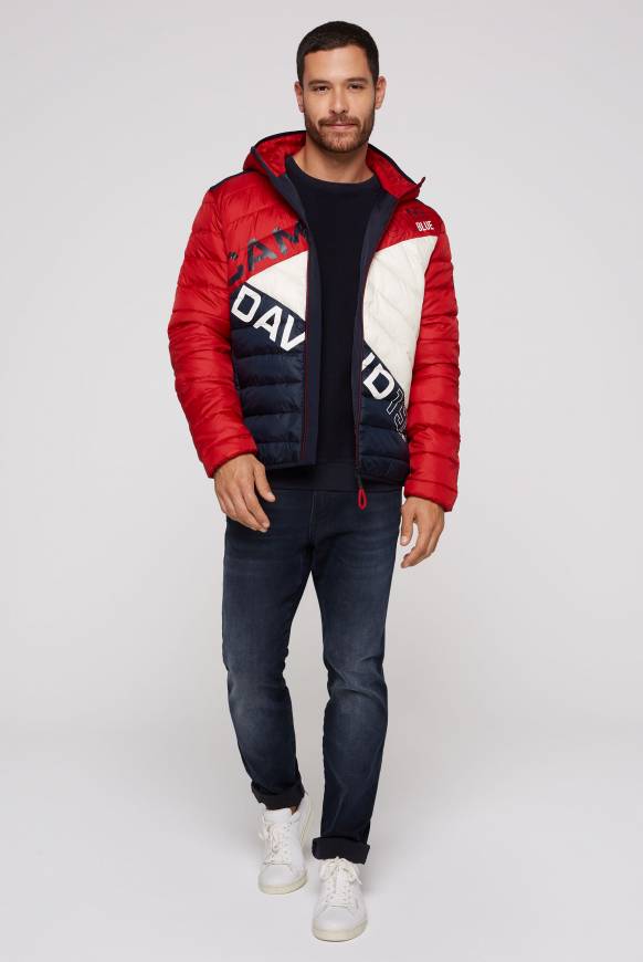 Soccx Steppjacke mit Colour-Blocking und Rücken-Print flight red Nur noch ein Tag übrig