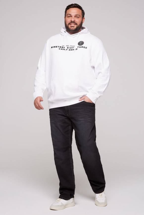 Soccx Hoodie mit Rubber Print opticwhite S Outlet