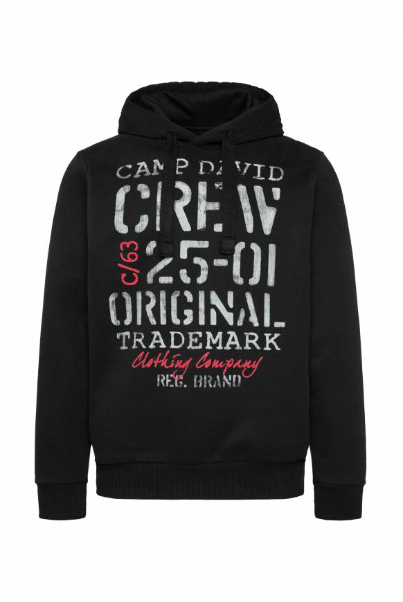 Soccx Kapuzensweatshirt mit Used Print black Hotsell